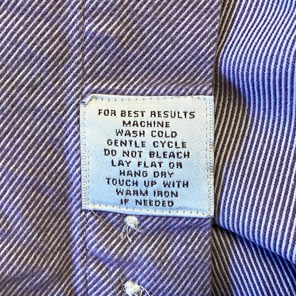 Peter Millar Long Sleeve Button Down Shirt - Purple - XL - Picture 6 of 6